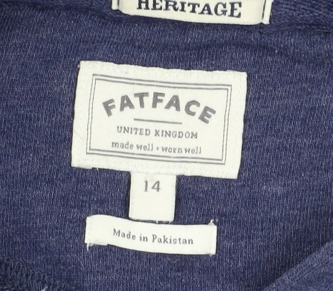 FatFace Women's Blue Pullover Hoodie Size 14