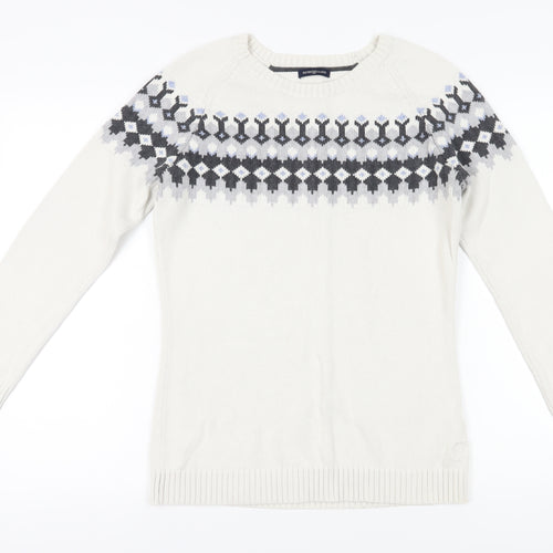 Henri Lloyd Men's Ivory M Geometric Pullover Jumper