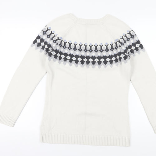 Henri Lloyd Men's Ivory M Geometric Pullover Jumper