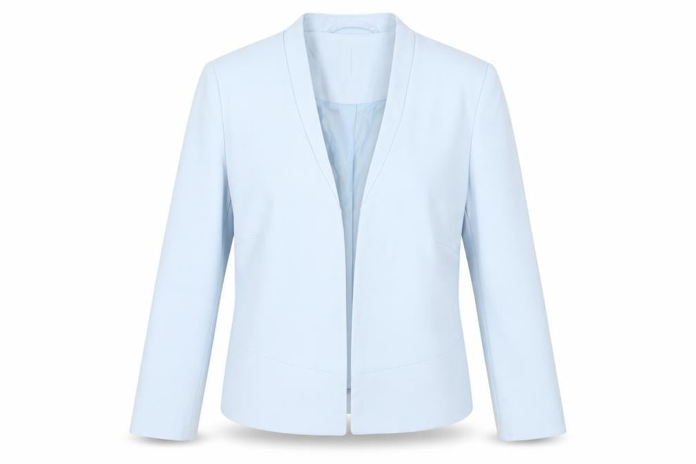 Front view of New Look Women's Blue Shawl Collar Blazer, size 10