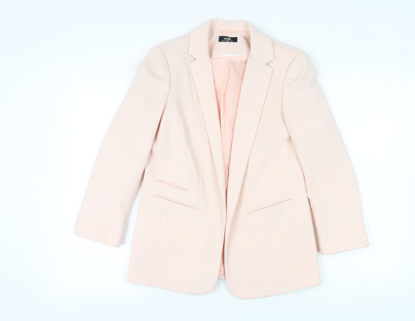 Wallis Women's Pink Blazer Size 10 Regular Fit