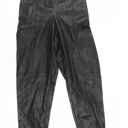 River Island Women's Black High Rise Trousers - Size 8R
