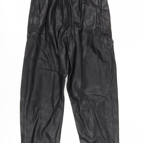 River Island Women's Black High Rise Trousers - Size 8R