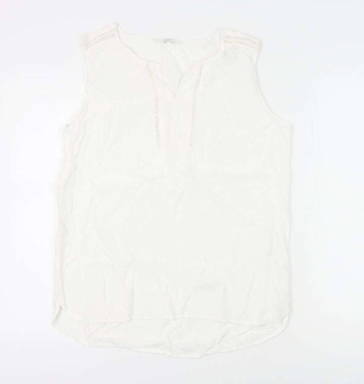 Yaya Women's White Sleeveless Blouse Size 12