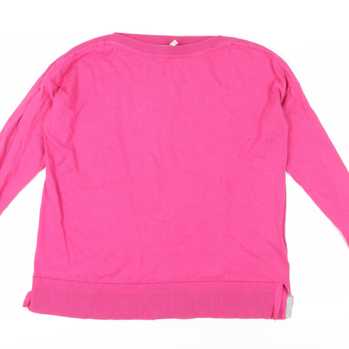 Joules Women's Pink Pullover Jumper Crew Neck Size 14