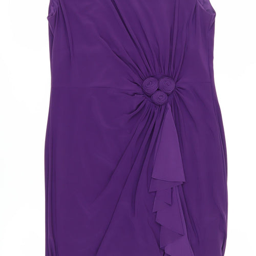 Ronni Nicole Women's Purple Sheath Dress Size 14