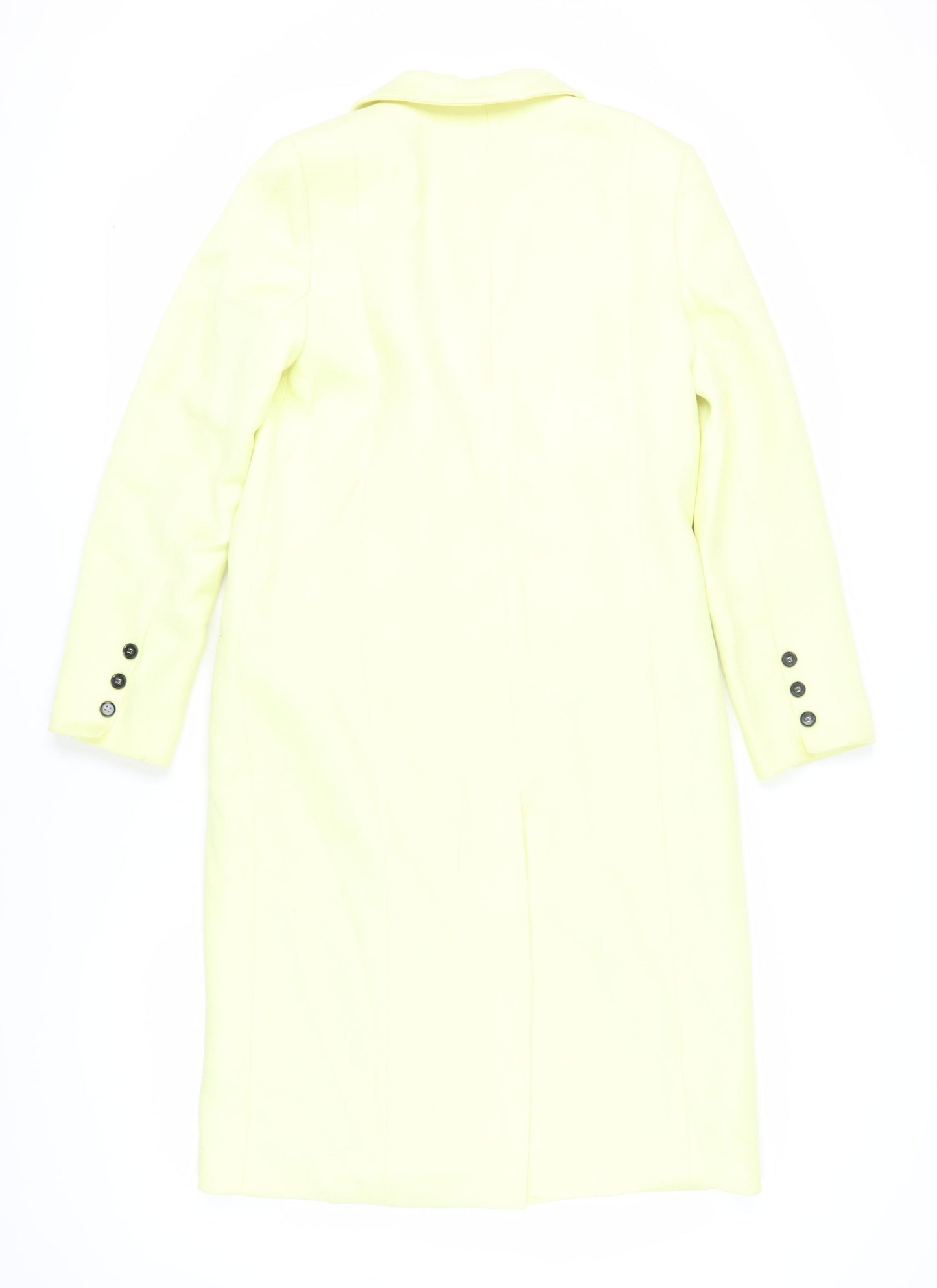 Mint Velvet Yellow Wool Double-Breasted Women's Coat