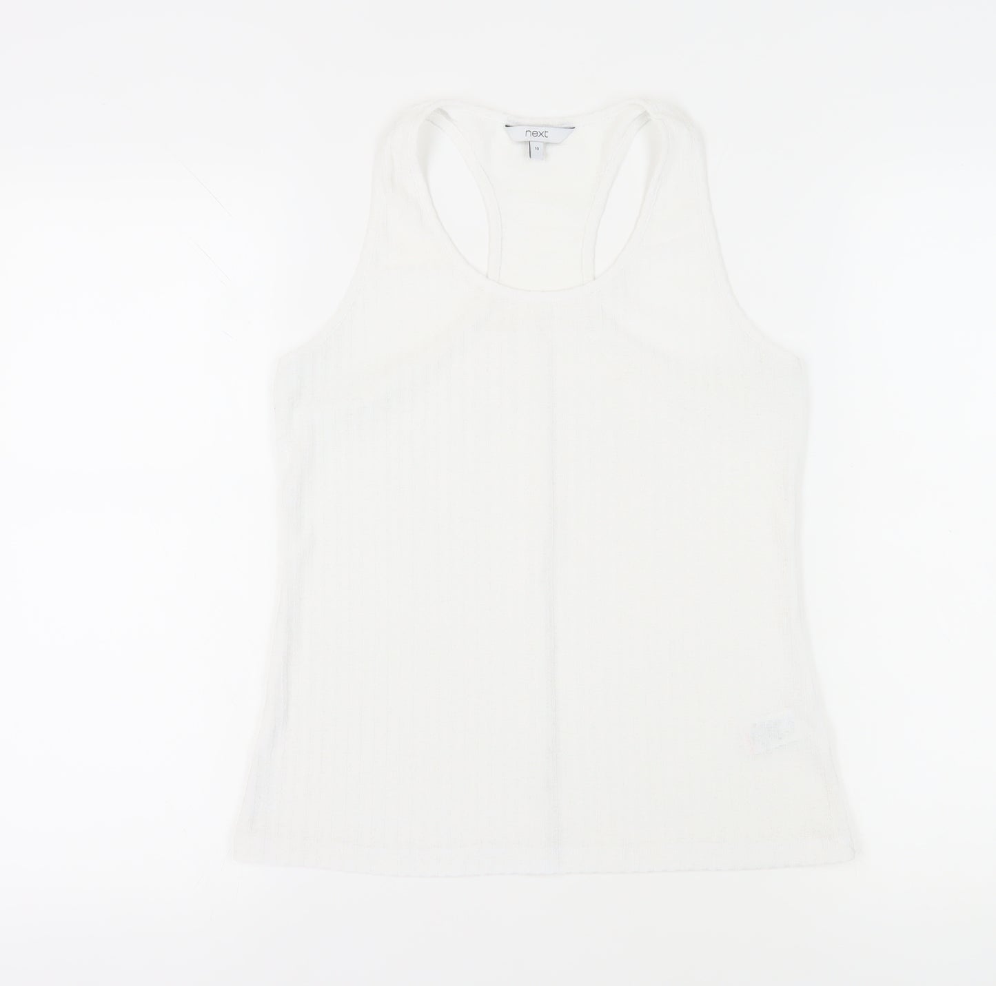 Next Women's White Tank Top - Size 10, Racerback Style