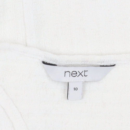 Next Women's White Tank Top - Size 10, Racerback Style