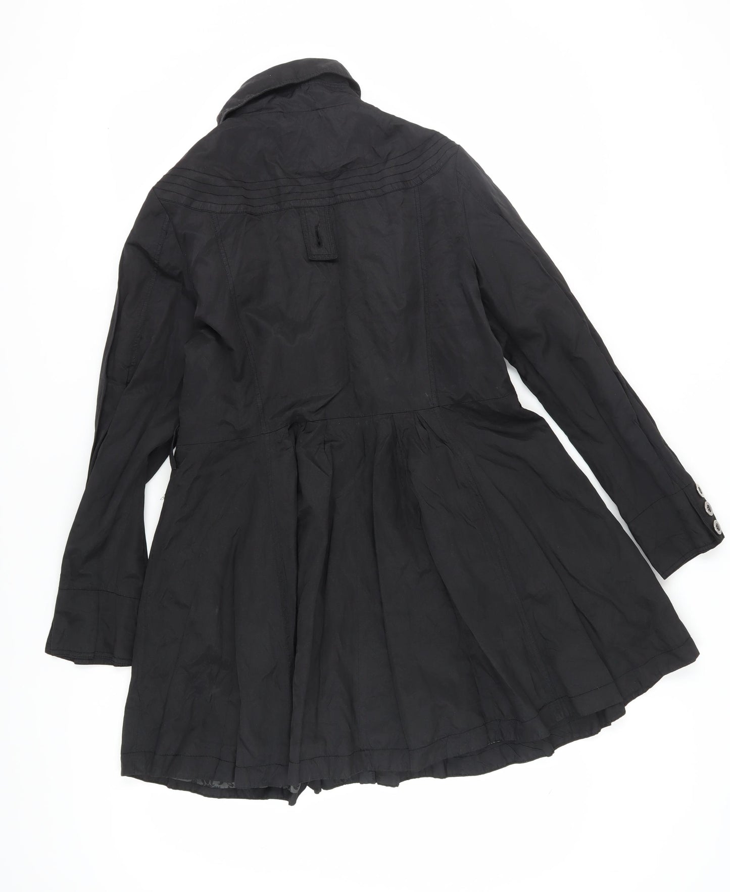 Joe Browns Women's Black Long Cotton Blend Overcoat Size 16