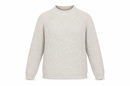 Front view of Only Beige Women's Mock Neck jumper M