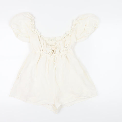 Urban Outfitters Women's Ivory S Playsuit Off the Shoulder