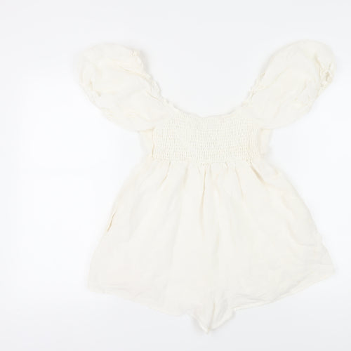 Urban Outfitters Women's Ivory S Playsuit Off the Shoulder
