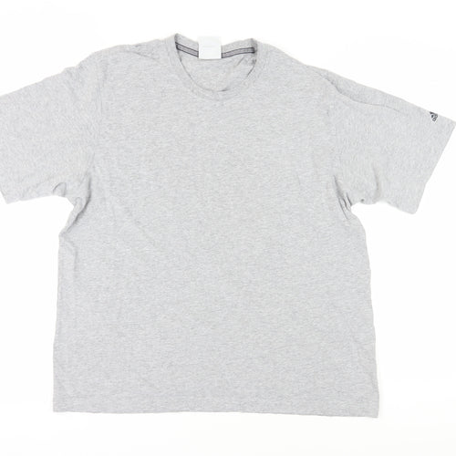 Adidas Men's Grey XL Short Sleeve Crew Neck T-Shirt