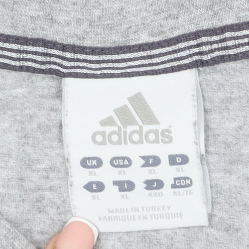 Adidas Men's Grey XL Short Sleeve Crew Neck T-Shirt