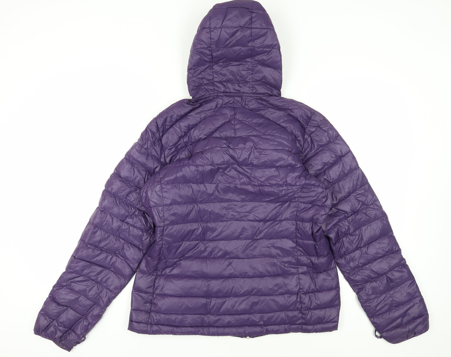 TOG24 Women's Purple Puffer Jacket - Size 16-18
