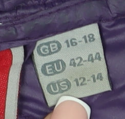 TOG24 Women's Purple Puffer Jacket - Size 16-18