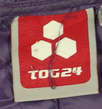 TOG24 Women's Purple Puffer Jacket - Size 16-18