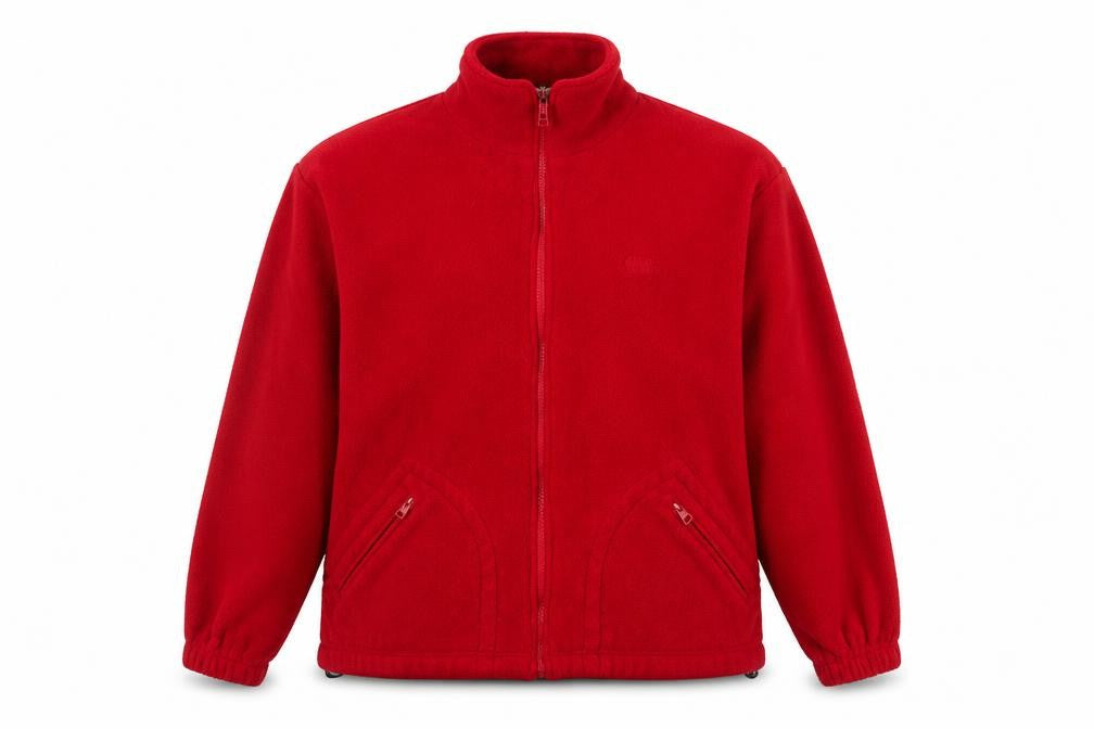 Front view of Arctic Storm Women's Red Fleece Jacket, size M