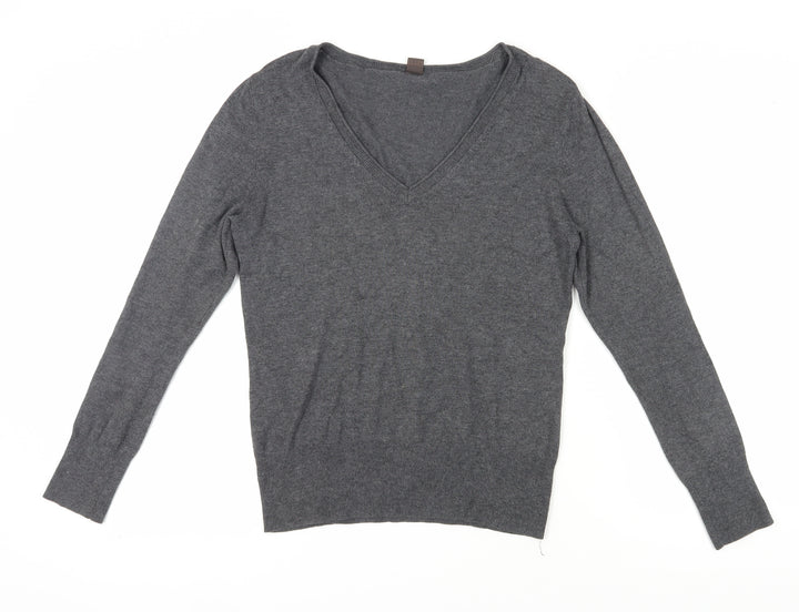 Selection by S.Oliver Grey V-Neck Pullover, Women, Size 12