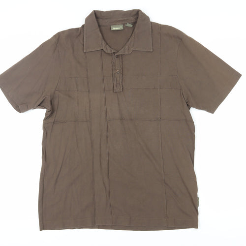 Ted Baker Men’s Brown Polo Shirt Size 5 Short Sleeve
