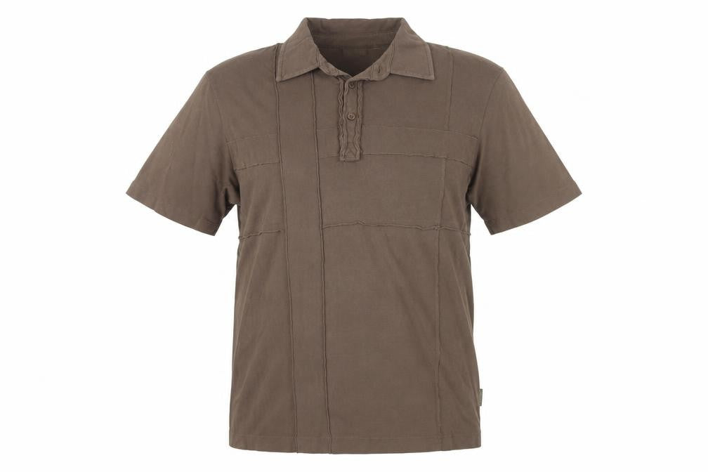 Front view of Ted Baker Men’s Brown Polo Shirt, size 5, Short Sleeve