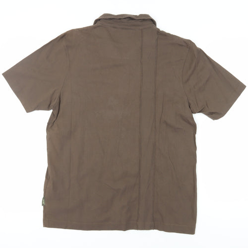 Ted Baker Men’s Brown Polo Shirt Size 5 Short Sleeve
