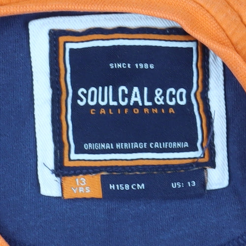 SoulCal & Co Boys Orange T-Shirt California Print 13 Years