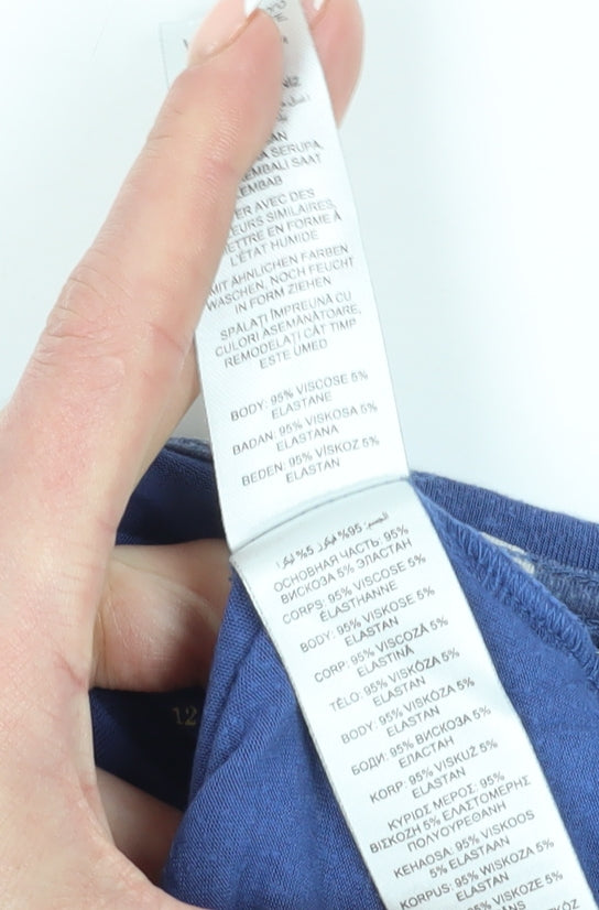 Jasper Conran Women's Blue Sleeveless T-Shirt Size 12