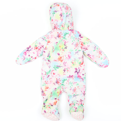Puffa Unisex Baby Snowsuit 0-3M Multicoloured Floral Winter