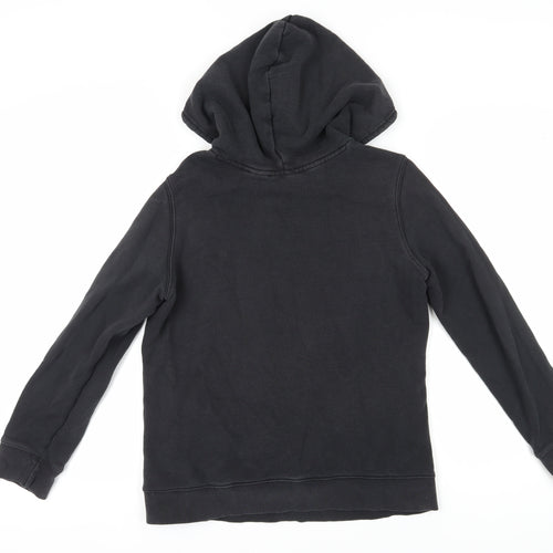 Adidas Unisex Black Pullover Hoodie, Size 12, Sporty Logo