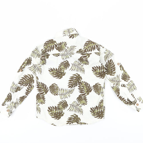 Tommy Hilfiger Boys White Floral Button-Up Shirt, 14 Years