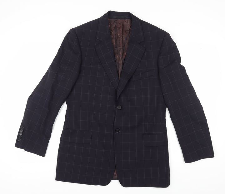 Paul Smith Men's Purple Checked Suit Jacket Size 40