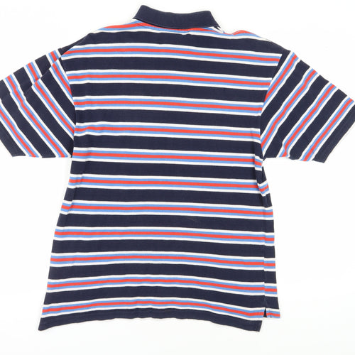 SITKA Men's Multicoloured Striped Polo Shirt S