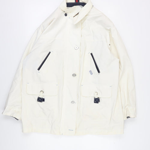 C&A Ivory Retro Sports Waterproof Jacket, Unisex, Size 18