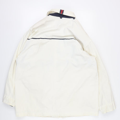 C&A Ivory Retro Sports Waterproof Jacket, Unisex, Size 18