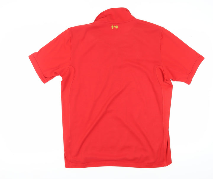 Warrior Men's Red Sports T-Shirt, Size L, Collared