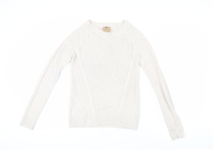 Aphorism Women's White Pullover Jumper Size S