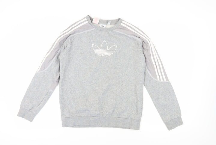 Adidas Boys Grey Pullover Sweatshirt, Logo, Age 13-14