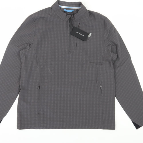 Castore Men’s Grey Check Pullover XL Sports Top
