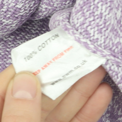 EWM Women's Purple Chunky-Knit Pullover Jumper Size 18