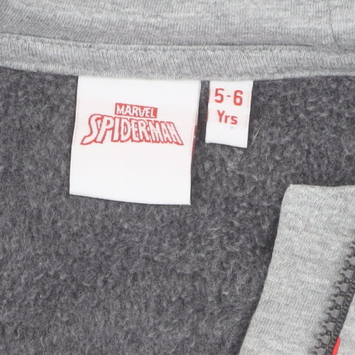 Marvel Boys Grey Spider-Man Hoodie 5-6 Years Full Zip