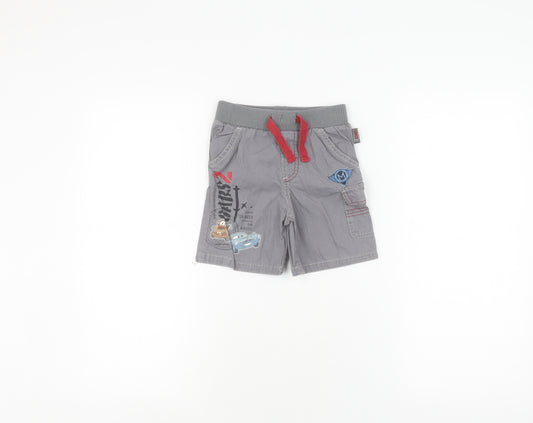Disney Cars Boys Grey Cargo Shorts 2-3 Years with Pockets