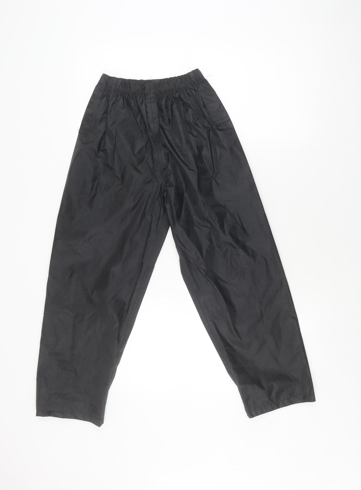 Result Boys Black Rain Trousers, Size 9-10, Waterproof