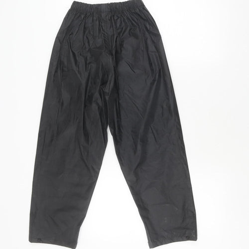 Result Boys Black Rain Trousers, Size 9-10, Waterproof