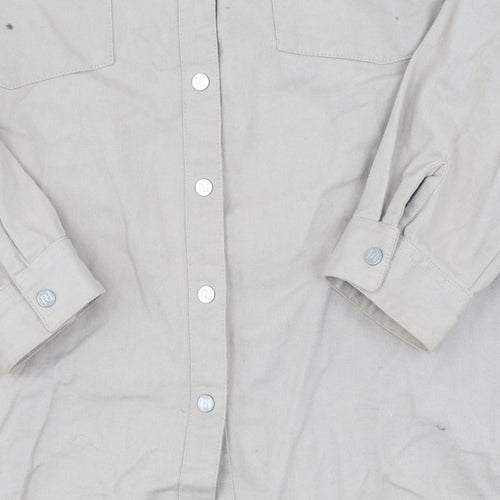 River Island Teens Beige Embroidered Button-Up Shirt