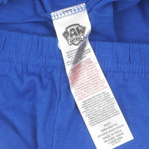 PAW Patrol Boys Blue Pyjama Pants 7-8 Years - Cartoon Print