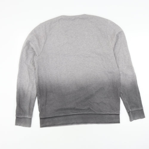Zara Men's Grey Pullover Sweatshirt - M, Crew Neck