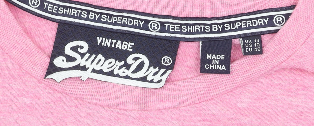Superdry Women’s Pink Vintage T-Shirt Size 14