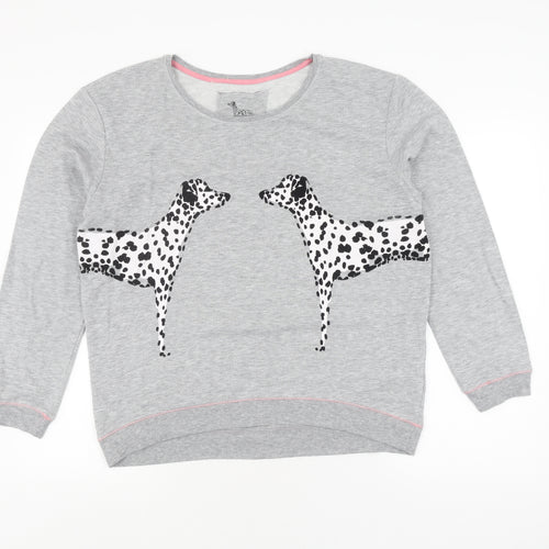 Next Women's Grey Animal Print Pullover Sweatshirt Size 16